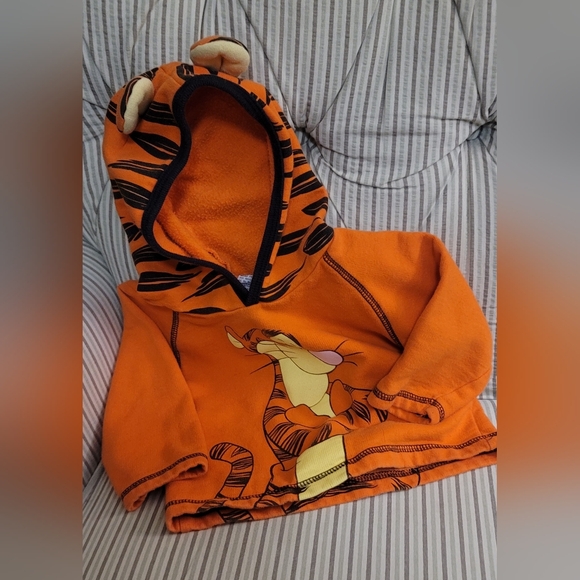 Disney Orange Tigger Hoodie With Ears 18M Vtg - Picture 6 of 7